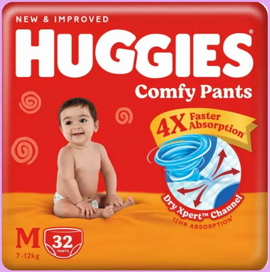 shopping (2) Huggies Comfy Pants Baby Diaper (M) size - Image 1